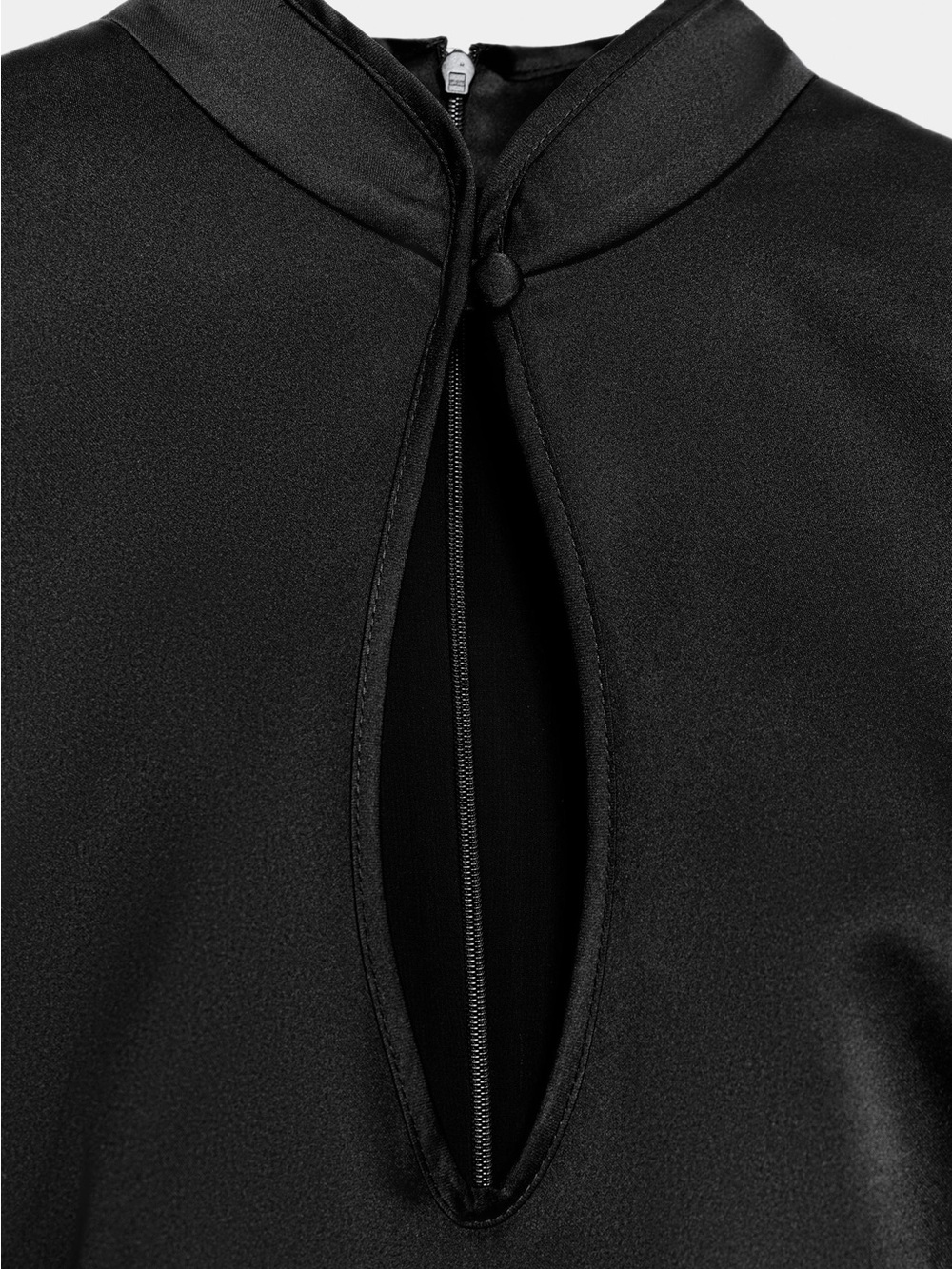 SATIN EFFECT MINI DRESS WITH SLIT - Picture 3 of 5